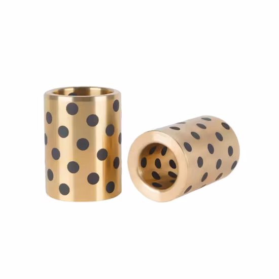 Cuscinetto liscio in ottone bronzo avvolto con boccola in grafite fornito dalla fabbrica TEHCO
