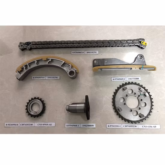Parti del motore automatico Isuzu 8981192781/8-97945070-0 piastra di guida della tensione della catena di distribuzione